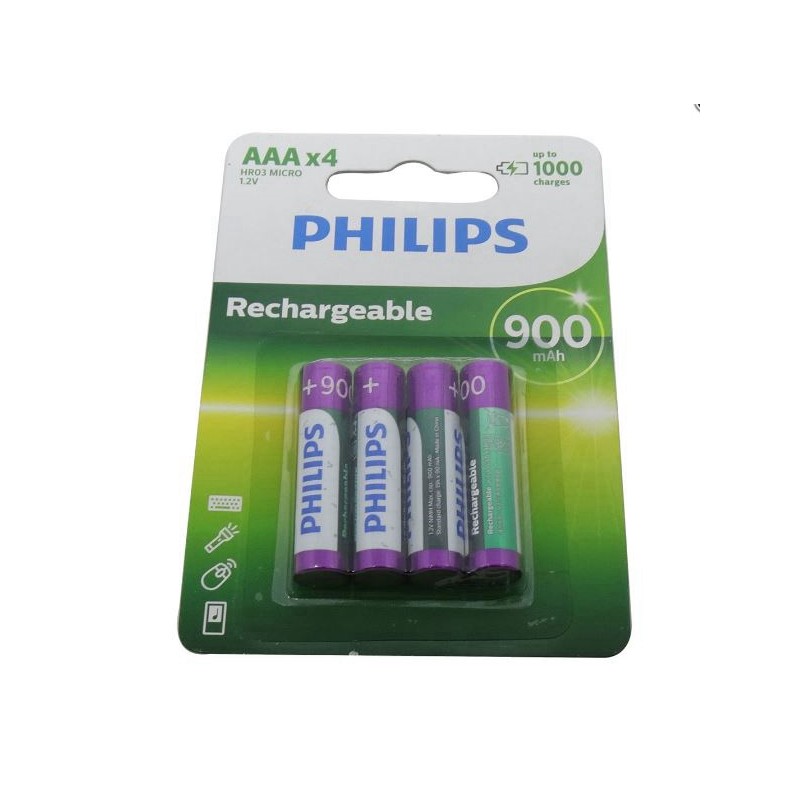 Pilha Philips Recarreg Vel Aaa Mah Pilhas Super Games