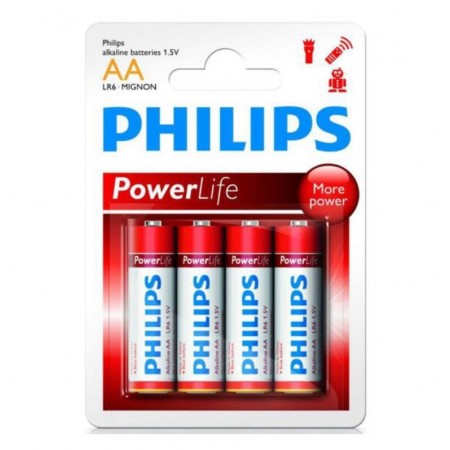 PILA ALCALINA PHILIPS AA CON 4