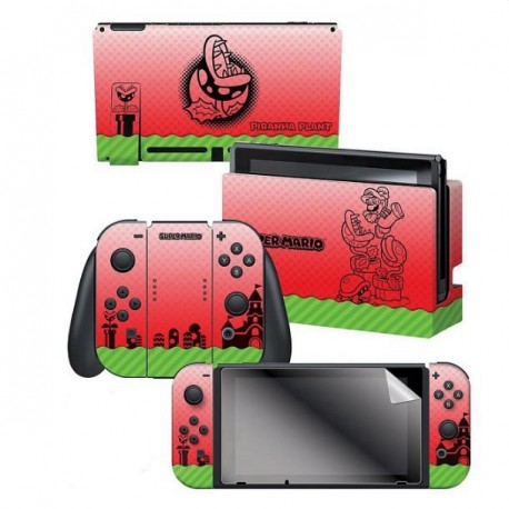 ADESIVO PARA NINTENDO SWITCH SUPER MARIO PIRANHA SKIN 023368 CON 3 ADESIVOS