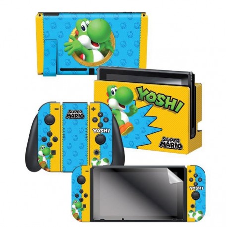 ADESIVO PARA NINTENDO SWITCH SUPER MARIO YOSHI SKIN 024662 CON 3 ADESIVOS