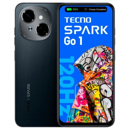 Celular Tecno Spark Go 1 KL4 64GB /3GB RAM /Dual SIM /Tela 6.67" /Cam 13MP - Negro