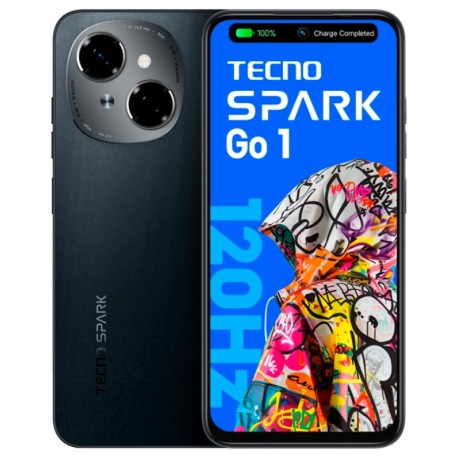 Celular Tecno Spark Go 1 KL4 64GB /3GB RAM /Dual SIM /Tela 6.67" /Cam 13MP - Negro