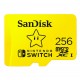 Cartão Memória Micro SD Sandisk 256GB/ 100MB/s (SDSQXAO-256G-GNCZN) -Nintendo Switch