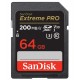 Tarjeta de Memória Sandisk Extreme Pro 64GB / U3 / 200MBs - (SDSDXXU-064G-GN4IN)