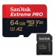 Cartão de Memória Micro SD Sandisk Extreme Pro U3 64G / 200MBS - (SDSQXCU-064G-GN6MA)