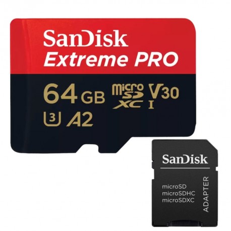 Cartão de Memória Micro SD Sandisk Extreme Pro U3 64G / 200MBS - (SDSQXCU-064G-GN6MA)