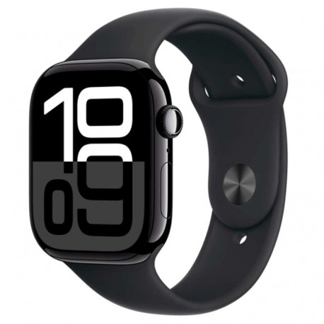 Apple Watch Series 10 MWWQ3LW/A Caixa Alumínio 46mm Negro - Esportiva Negro M/L