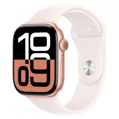 Apple Watch Series 10 MWWH3LW/A Caixa Alumínio 42mm Rose Dourado - Esportiva Blush Claro