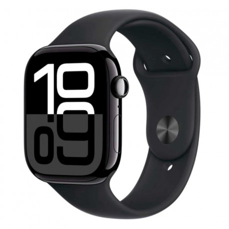 Apple Watch Series 10 MWWP3LW/A Caixa Alumínio 46mm Negro Brillante - Esportiva Negro S/M