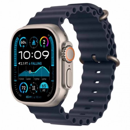 Apple Watch Ultra 2 MX4D3FD/A Celular + GPS Caixa Titânio Natural 49mm - Oceano Preto