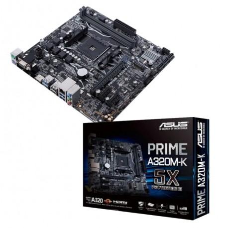 Placa Mãe Asus Prime A320M-K / Soquete AM4 / DDR4