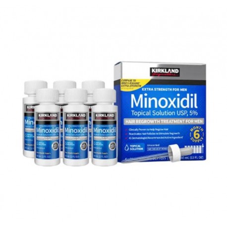 Minoxidil Kirkland 6X 60ML (Tratamiento de Crecimiento del Cabello)