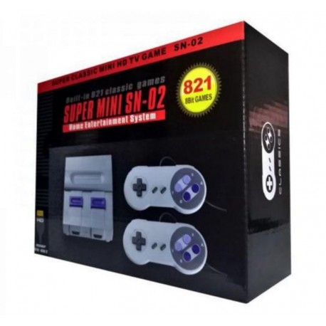 Consola Super Mini Classic SN-02 con 821 Juegos