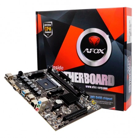 Placa Madre Afox B450D4-MA-V4 DDR4 Socket AM4 Chipset AMD B450 Micro ATX