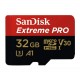 Tarjeta de memória Micro SD Sandisk U3 32GB 100MBS Extreme - (SDSQXCG-032G-GN6MA)