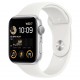 Apple Watch SE 2 MNTJ3LL/A Caixa Alumínio 44mm Prata - Esportiva Branco M/L (2022)