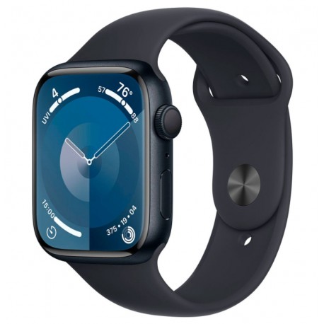 Apple Watch Series 9 MR9A3LW/A GPS/Oximetro Alumínio 45mm - Midnight Sport Band M/L