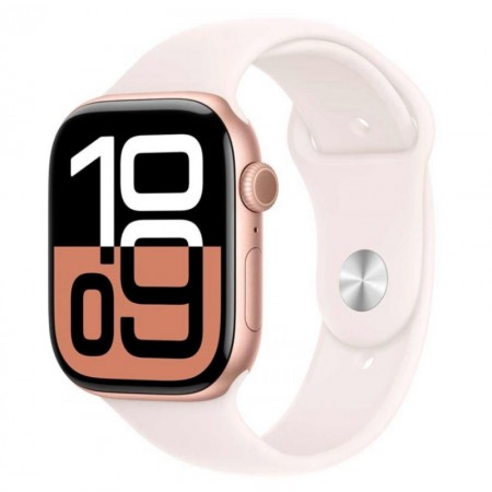 Apple Watch Series 10 MWWU3LW/A Caixa Alumínio 46mm Rose Gold - Esportiva Blush Claro M/L