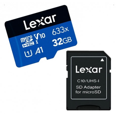 Tarjeta Memória SD Lexar High-Performance 633X 32GB 100MB/s C10 - Blue Series