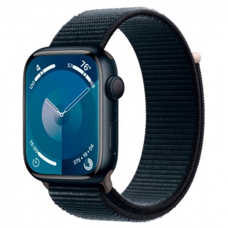 Apple Watch Series 9 MR9C3LW/A Caixa Alumínio 45mm Meia Noite - Loop Esportiva Meia Noite