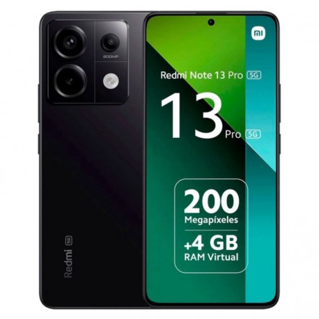 Celular Xiaomi Redmi Note 13 Pro 5G 512GB /12GB RAM /Dual SIM /6.67 /200MP- Black (Chinês)