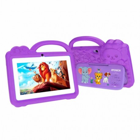 Tablet Atouch Q40 Kids 5G 256GB /8GB RAM /Dual SIM /WiFi /Tela 7 /13MP + Capa - Purple