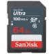 Cartão de Memória Sandisk SDXC Ultra SD / C10 / 64GB / 100MBS - (SDSDUNR-064G-GN3IN)