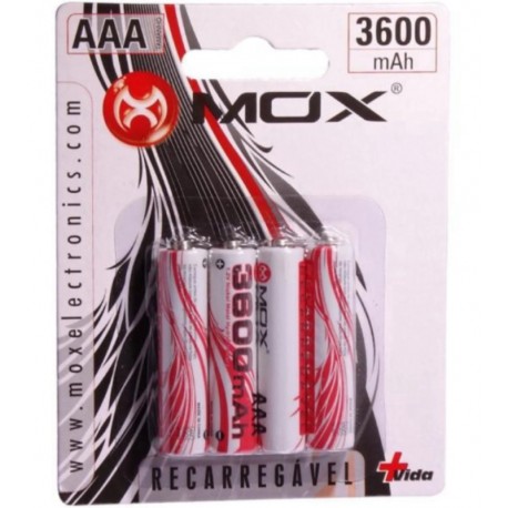 Pila Recargáble Mox AAA 3600mah con 4 unidades