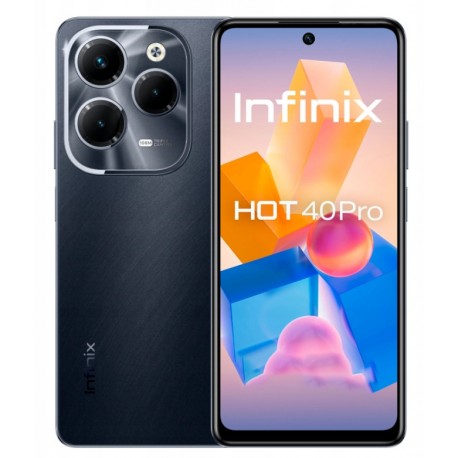 Celular Infinix Hot 40 Pro 256GB /8GB RAM /Dual SIM /Tela 6.78 /Cam 108MP - Preto