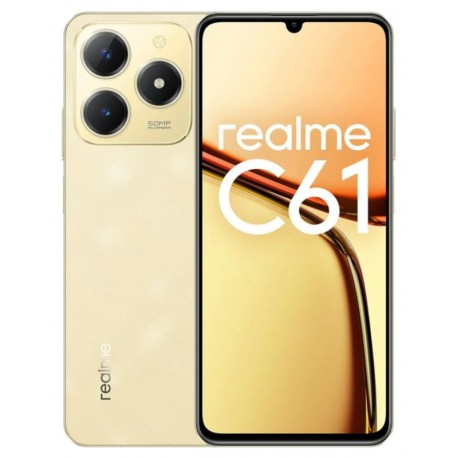 Celular Realme C61 RMX3930 128GB /4GB RAM /Dual SIM /Tela 6.74 /NFC /Cam 50MP - Gold