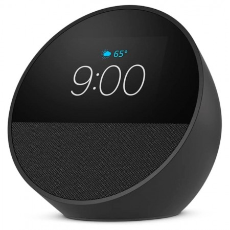 Amazon Echo Spot 2024 Smart Alarm Clock Alexa - Preto