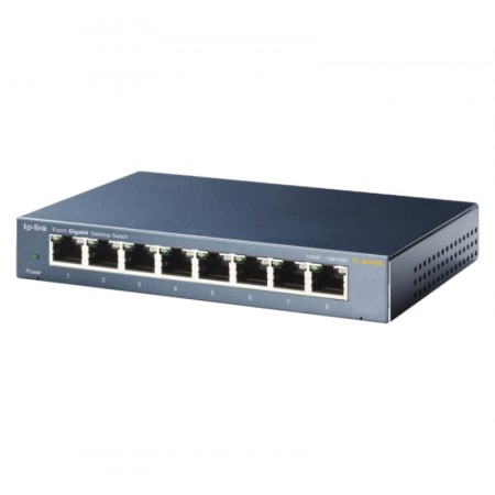 Hub Switch TP-Link TL-SG108 8 Portas Gigabit 1000 Mbps - Cinza