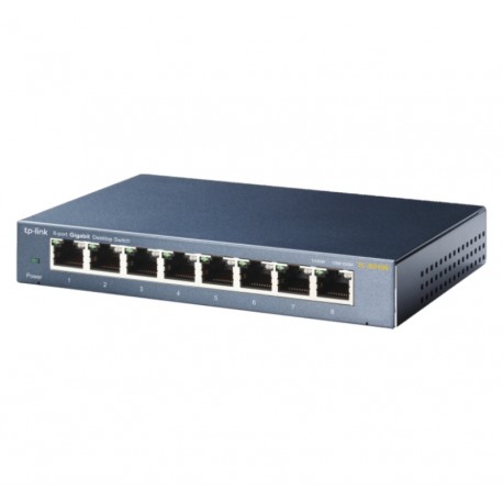 Hub Switch TP-Link TL-SG108 8 Portas Gigabit 1000 Mbps - Cinza