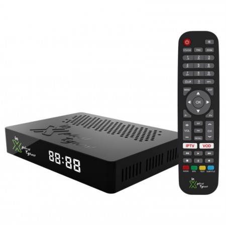 Receptor Interbras Xplus Team Ghost Iptv/Vod/Iks/Sks Wifi Controle-BT