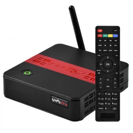 Receptor Cinebox Fantasia Pro Wi-Fi - Preto Vermelho