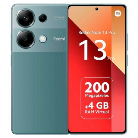 Celular Xiaomi Redmi Note 13 Pro 4G 256GB/ 12GB RAM/ Dual SIM/6.67/Cam 200MP- Verde(Global