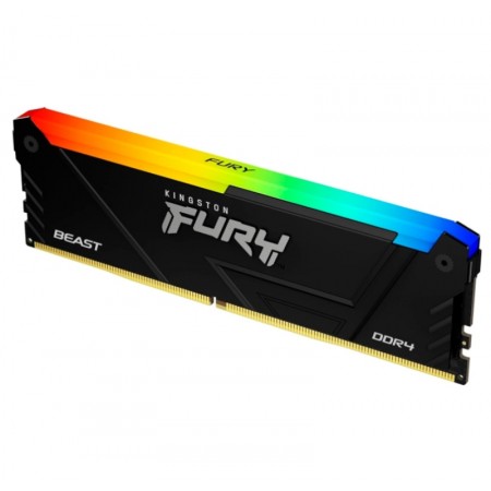 Memória RAM Kingston Fury Beast RGB 16GB DDR4 3200 MHz - KF432C16BB12A/16