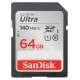 Cartão de Memória SD Sandisk Ultra 64GB 140MBS C10 - SDSDUNB-064G-GN6IN