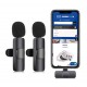 Micrófono Eletro K9 MIC EL-1823 Wireless para Smartphones IOS/Android - Preto