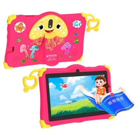 Tablet Atouch Q37 Kids 5G 256GB /8GB /Wifi /Dual Sim /Android 13 / 7" / 5MP - Red