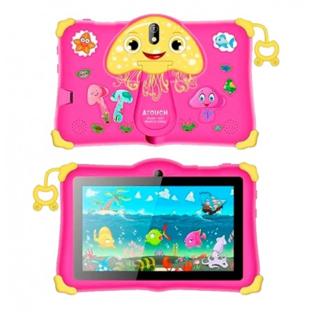 Tablet Atouch Q37 Kids 5G 256GB /8GB /Wifi /Dual Sim /Android 13 / 7" / 5MP - Pink