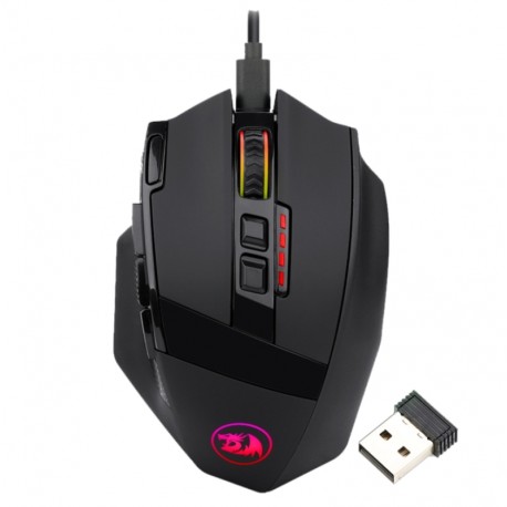 Mouse Gamer Redragon Sniper Pro M801P-RGB Inalambrico 16000 DPI - Negro